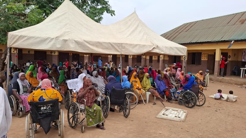 Volunteers distributing COVID awareness materials